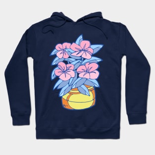 Blue and Pink Yellow Pot Plant Hoodie